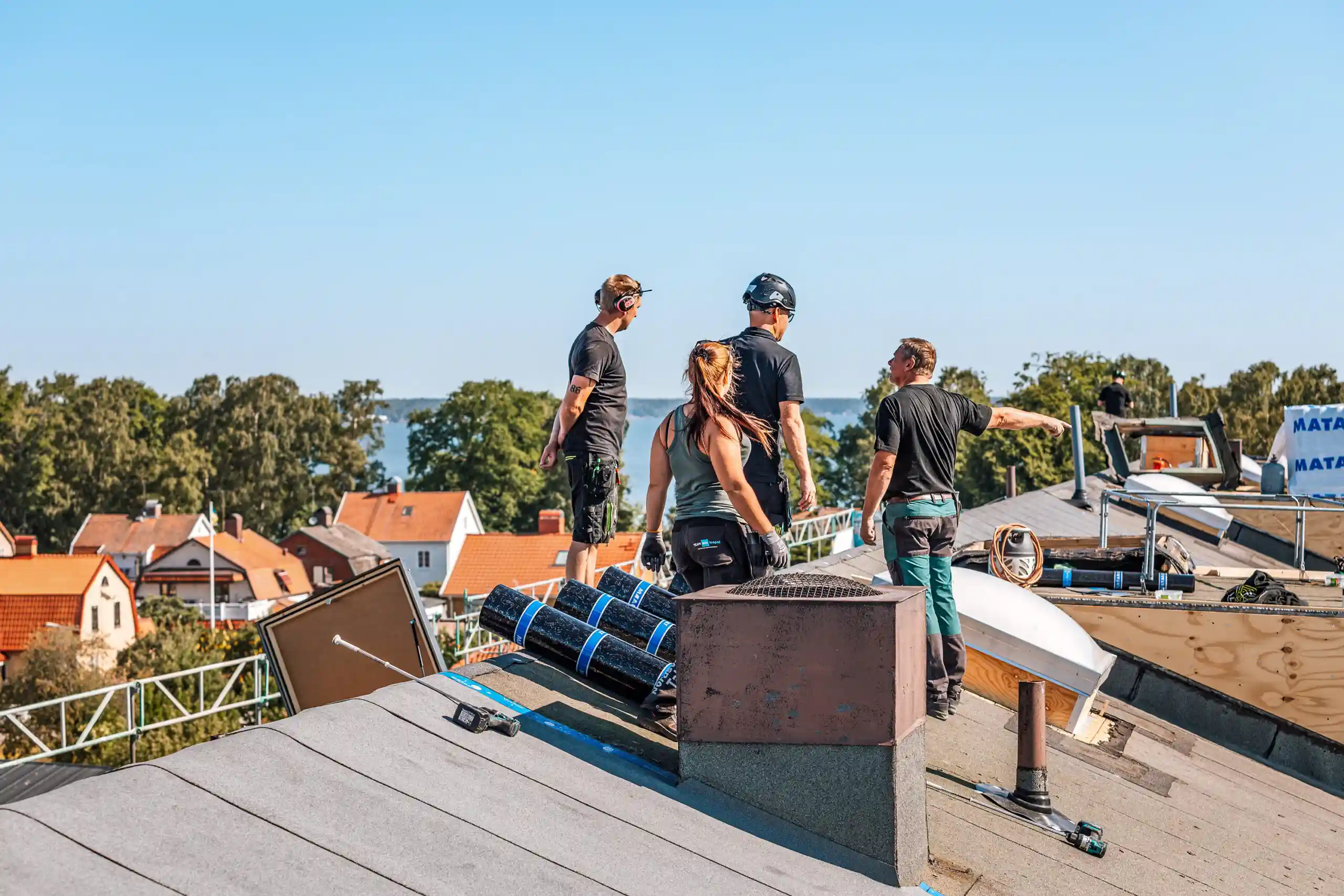 Projektledning av byggarbete vid byte av tak